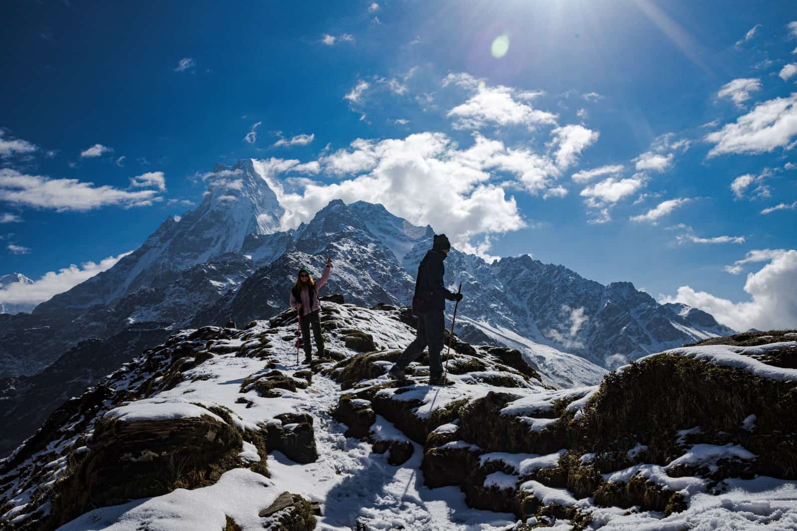 Happy Hikers Enjoying the Mardi Himal and Khopra Ridge Loop