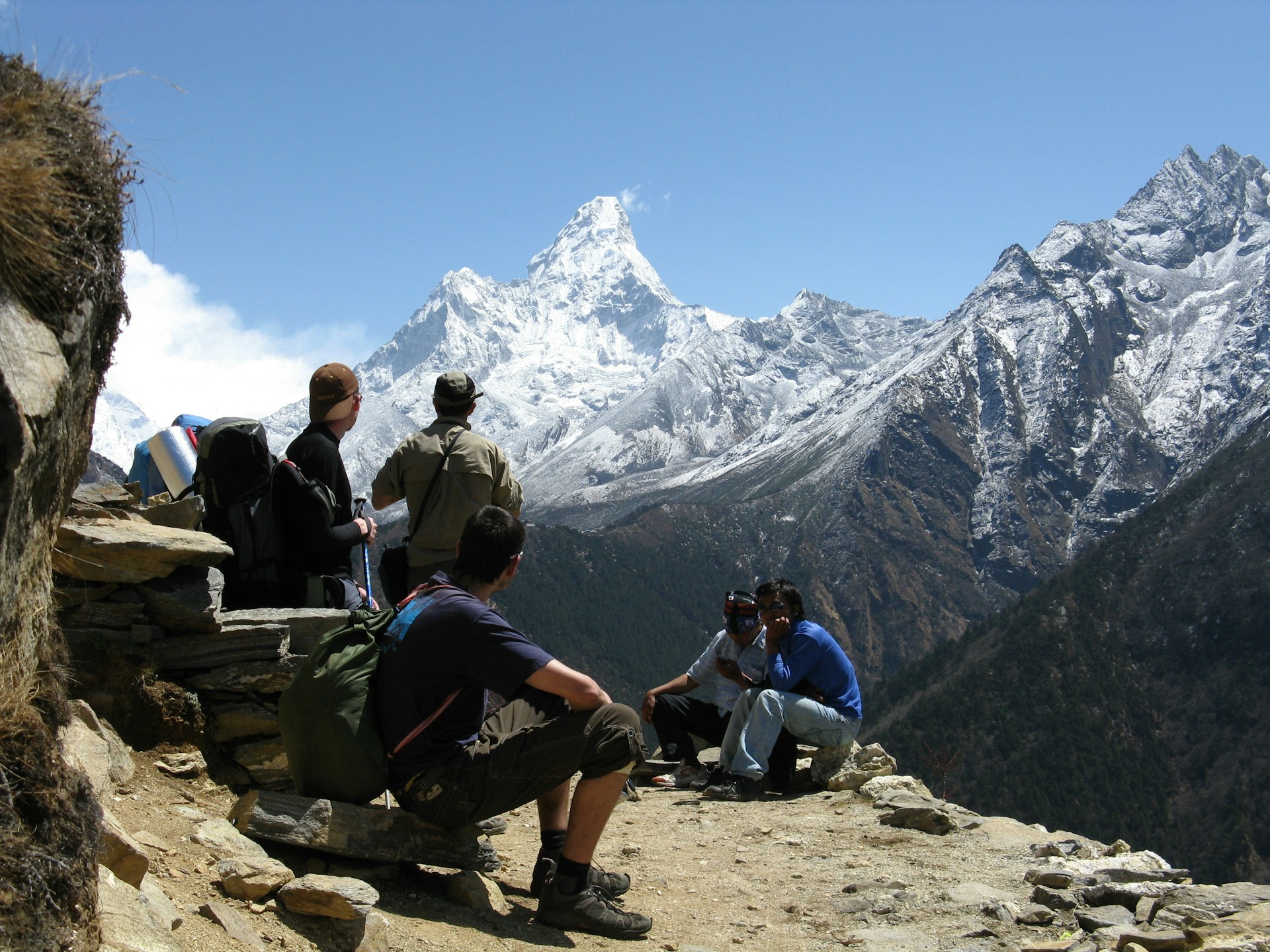 Ama Dablam Trek: Hikers in Himalayas